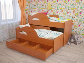 Кровать детская Радуга 1600 Млечный дуб/Венге в Лесосибирске - lesosibirsk.katalogmebeli.com | фото 6