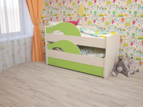 Кровать детская Радуга 1600 Млечный дуб/Венге в Лесосибирске - lesosibirsk.katalogmebeli.com | фото 8