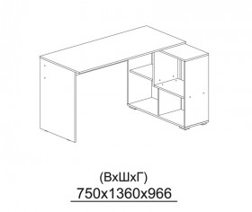 Компьютерный стол угловой СКМУ-4 белый в Лесосибирске - lesosibirsk.katalogmebeli.com | фото 3