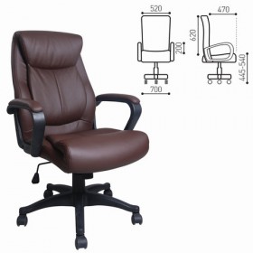Кресло офисное BRABIX Enter EX-511 (коричневый) в Лесосибирске - lesosibirsk.katalogmebeli.com | фото 1