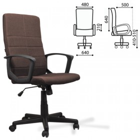 Кресло офисное BRABIX Focus EX-518 (коричневый) в Лесосибирске - lesosibirsk.katalogmebeli.com | фото 1