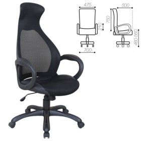 Кресло офисное BRABIX Genesis EX-517 (черное) в Лесосибирске - lesosibirsk.katalogmebeli.com | фото