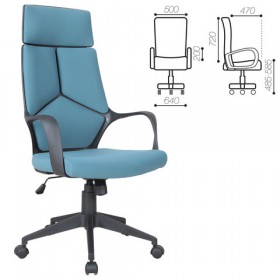 Кресло офисное BRABIX Prime EX-515 (голубая ткань) в Лесосибирске - lesosibirsk.katalogmebeli.com | фото