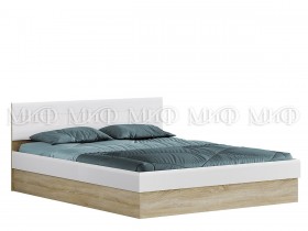 Кровать 1,4 спальня Фортуна (Дуб сонома/белый глянец) в Лесосибирске - lesosibirsk.katalogmebeli.com | фото