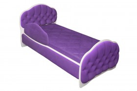 Кровать 160 Гармония 32 Фиолетовый (мягкий бортик) в Лесосибирске - lesosibirsk.katalogmebeli.com | фото