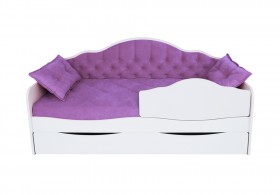 Кровать 170 серии Иллюзия Лайт 1 ящик 32 Фиолетовый (подушки) в Лесосибирске - lesosibirsk.katalogmebeli.com | фото
