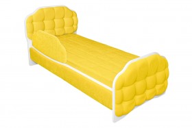 Кровать 180 Атлет 74 жёлтый (мягкий бортик) в Лесосибирске - lesosibirsk.katalogmebeli.com | фото