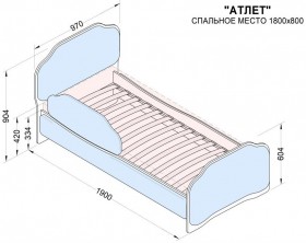 Кровать 180 Атлет 76 Зелёный (мягкий бортик) в Лесосибирске - lesosibirsk.katalogmebeli.com | фото 2
