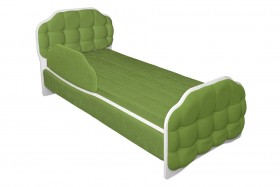 Кровать 190 Атлет Lux 76 Зелёный (мягкий бортик) в Лесосибирске - lesosibirsk.katalogmebeli.com | фото