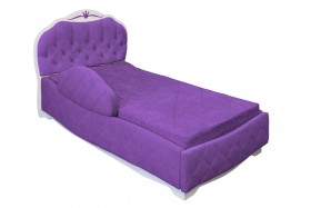 Кровать 190 Гармония Lux 32 Фиолетовый (мягкий бортик) в Лесосибирске - lesosibirsk.katalogmebeli.com | фото
