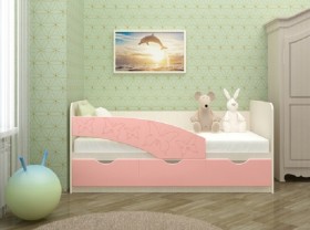 Кровать Бабочки 2,0м (Розовый металлик) в Лесосибирске - lesosibirsk.katalogmebeli.com | фото