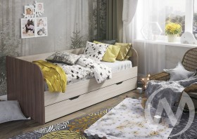 Кровать детская Балли 2-х уровневая (шимо темный/шимо светлый) в Лесосибирске - lesosibirsk.katalogmebeli.com | фото