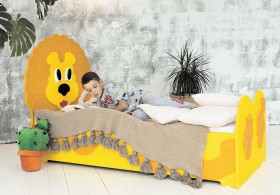 Кровать детская Лева 1.6 Желтый/Оранжевый в Лесосибирске - lesosibirsk.katalogmebeli.com | фото