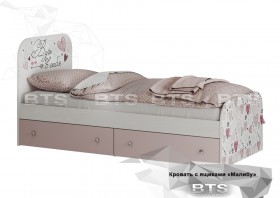 Кровать детская с ящиками КР-10 Малибу в Лесосибирске - lesosibirsk.katalogmebeli.com | фото