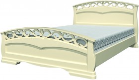 Кровать Грация-1 из массива сосны 1600*2000 Белый античный в Лесосибирске - lesosibirsk.katalogmebeli.com | фото 20