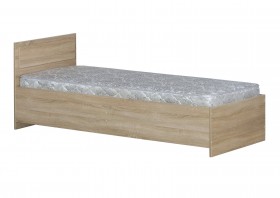 Кровать одинарная 800-2 без матраса (прямые спинки) Дуб Сонома в Лесосибирске - lesosibirsk.katalogmebeli.com | фото