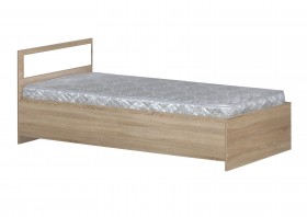 Кровать одинарная 900-2 без матраса (прямые спинки) Дуб Сонома в Лесосибирске - lesosibirsk.katalogmebeli.com | фото
