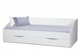 Кровать одинарная "Фея - 3" (симметричная) New/(белый / белый / ДВПО: белый) в Лесосибирске - lesosibirsk.katalogmebeli.com | фото