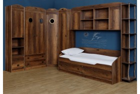 Кровать с 2-мя ящиками «Навигатор» (Дуб Каньон) в Лесосибирске - lesosibirsk.katalogmebeli.com | фото 10