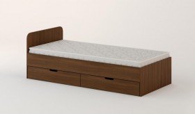 Кровать с ящиками 900 (Орех темный) в Лесосибирске - lesosibirsk.katalogmebeli.com | фото