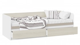 Кровать «Сканди» с 2 ящиками Дуб Гарден/Белый/Глиняный серый в Лесосибирске - lesosibirsk.katalogmebeli.com | фото 2