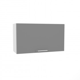 Квадро ВПГ 800 шкаф верхний горизонтальный высокий (Ваниль кожа/корпус Серый) в Лесосибирске - lesosibirsk.katalogmebeli.com | фото