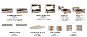 Лючия кровать 0,9 белый/ателье светлое в Лесосибирске - lesosibirsk.katalogmebeli.com | фото 2
