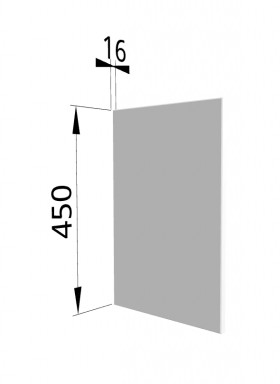 Панель торцевая (для шкафа горизонтального высокого) ВПГ Ройс (Белый софт) в Лесосибирске - lesosibirsk.katalogmebeli.com | фото