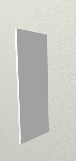 Панель торцевая ПТ 400 Капля (для шкафа торцевого верхнего) Белый в Лесосибирске - lesosibirsk.katalogmebeli.com | фото