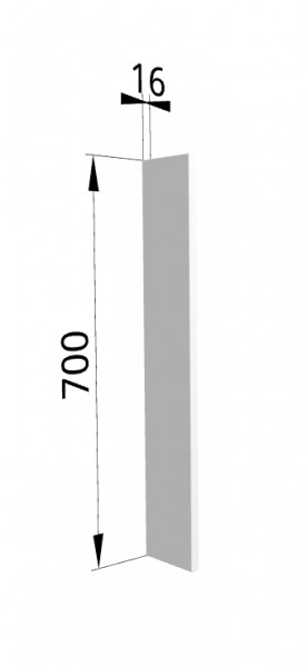 Панель торцевая ПТ 400 Ройс (для шкафа торцевого верхнего) Белый софт в Лесосибирске - lesosibirsk.katalogmebeli.com | фото