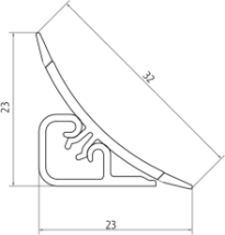 Плинтус LB-23, L=3000мм, травертин римский в Лесосибирске - lesosibirsk.katalogmebeli.com | фото 2
