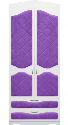 Шкаф 2-х створчатый с ящиками серии Иллюзия 32 Фиолетовый в Лесосибирске - lesosibirsk.katalogmebeli.com | фото