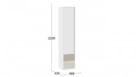 Шкаф для белья комбинированный «Сканди» Дуб Гарден/Белый/Глиняный серый в Лесосибирске - lesosibirsk.katalogmebeli.com | фото 3