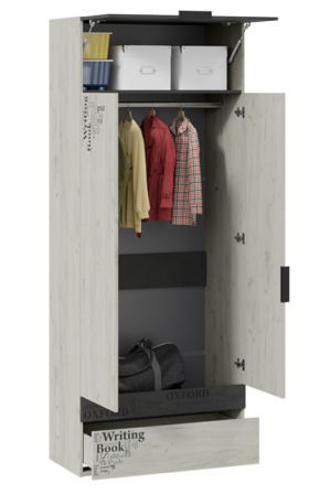 Шкаф комбинированный для одежды «Оксфорд-2» в Лесосибирске - lesosibirsk.katalogmebeli.com | фото 2