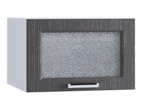 Шкаф верхний горизонтальный со стеклом 510, ШВГС 510 (Клен серый/корпус белый) в Лесосибирске - lesosibirsk.katalogmebeli.com | фото