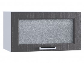 Шкаф верхний горизонтальный со стеклом 600, ШВГС 600 (Клен серый/корпус белый) в Лесосибирске - lesosibirsk.katalogmebeli.com | фото