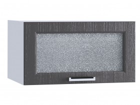 Шкаф верхний горизонтальный со стеклом 610, ШВГС 610 (Клен серый/корпус белый) в Лесосибирске - lesosibirsk.katalogmebeli.com | фото