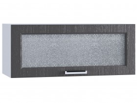 Шкаф верхний горизонтальный со стеклом 800, ШВГС 800 (Клен серый/корпус белый) в Лесосибирске - lesosibirsk.katalogmebeli.com | фото
