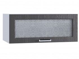 Шкаф верхний горизонтальный со стеклом 810, ШВГС 810 (Клен серый/корпус белый) в Лесосибирске - lesosibirsk.katalogmebeli.com | фото