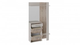 Шкаф для одежды «Нуар» тип 1 Фон серый/Дуб сонома в Лесосибирске - lesosibirsk.katalogmebeli.com | фото 3