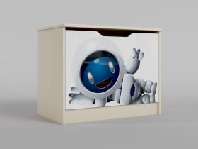 Ящик для игрушек Санни (Белый/корпус Клен) в Лесосибирске - lesosibirsk.katalogmebeli.com | фото